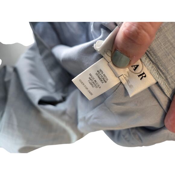 Vintage 1990s Oscar De La Renta Womens Sz 2 Wool Dress Pants Light Blue - Picture 7 of 7